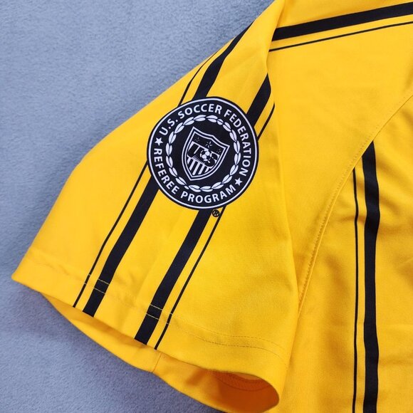 Official Sports US Soccer Referee Jersey Polo Shirt Mens Size XL Yellow Pockets - Picture 5 of 11